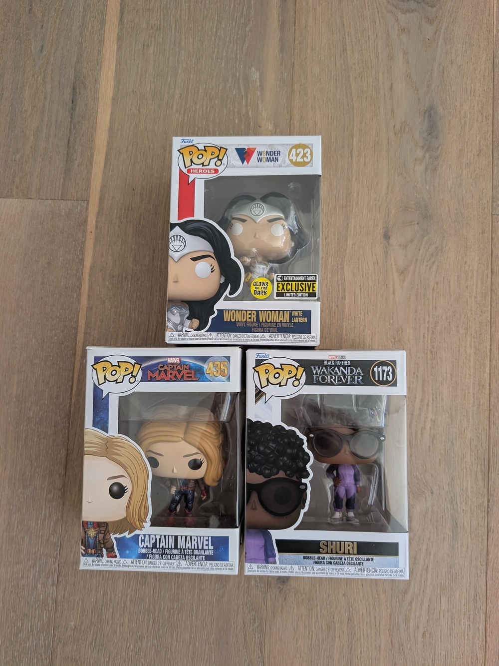 Funko Pop! Superhero Bundle! - Wonder Woman, Captain Marvel & Shuri